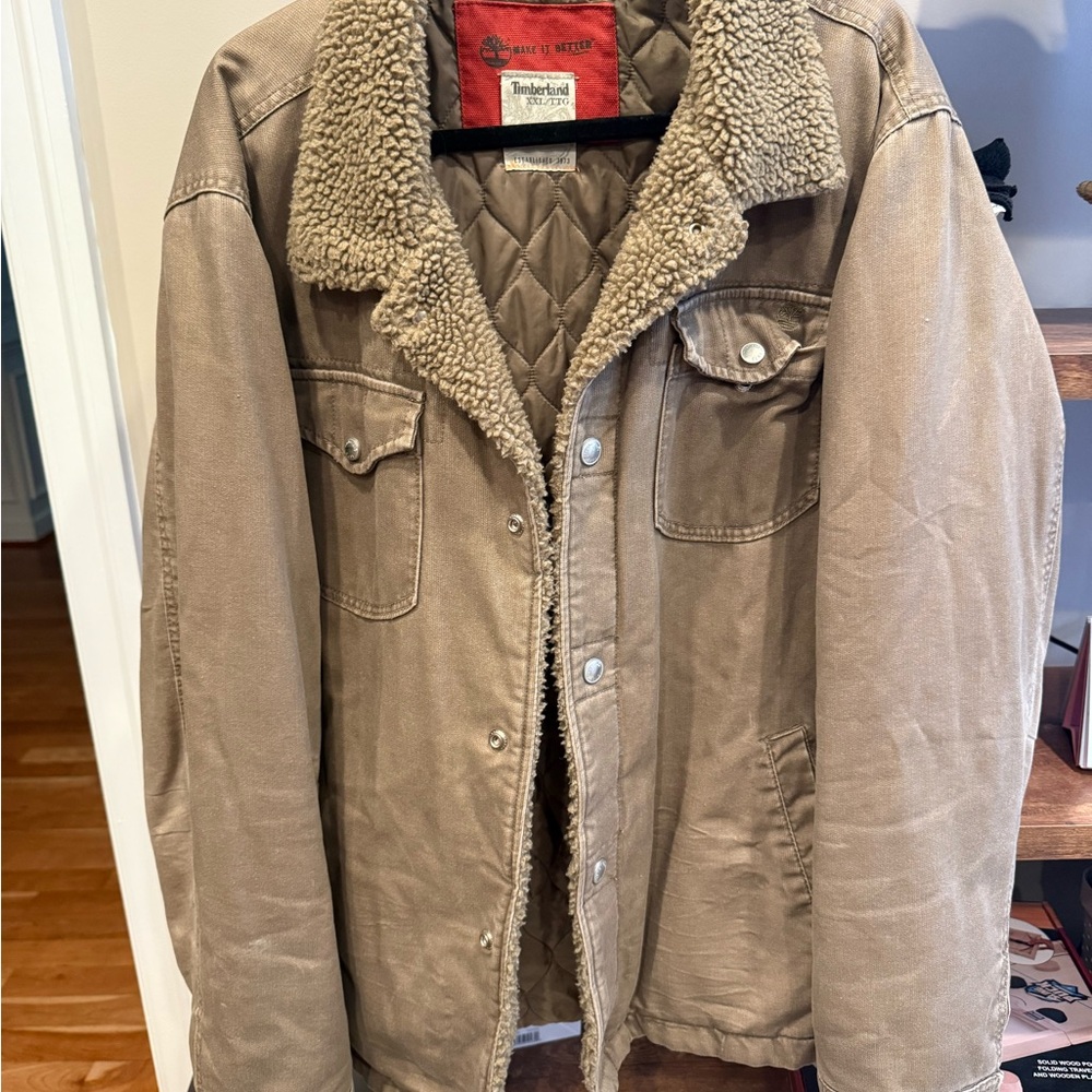 Timberland Brown Quilted Jacket with Red Label